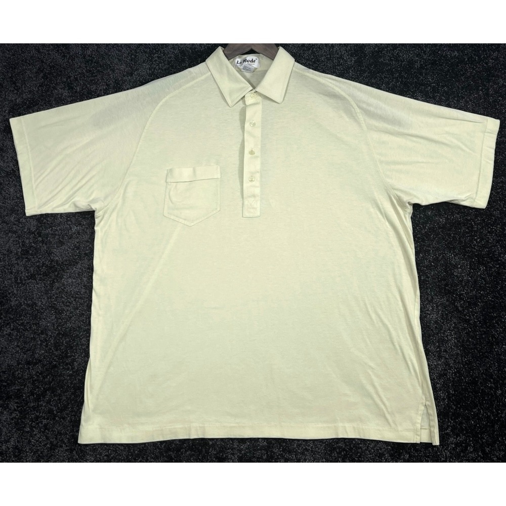 Vintage La Mode Active Sportswear Polo Shirt Mens XL with pocket USA Made